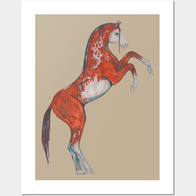 Paint red horse Wall Art by deadblackpony